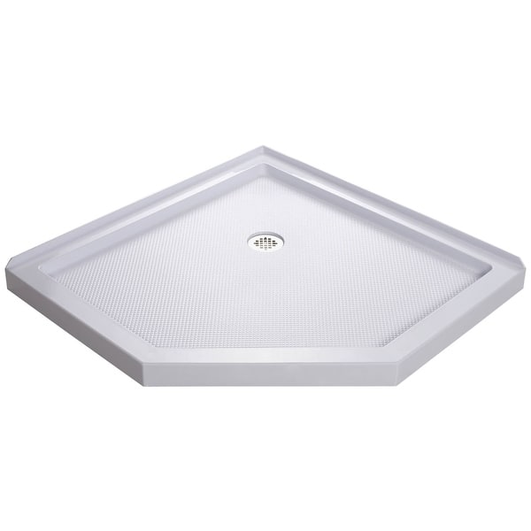 DreamLine SlimLine 42" x 42" NeoAngle Shower Base with Corner Drain